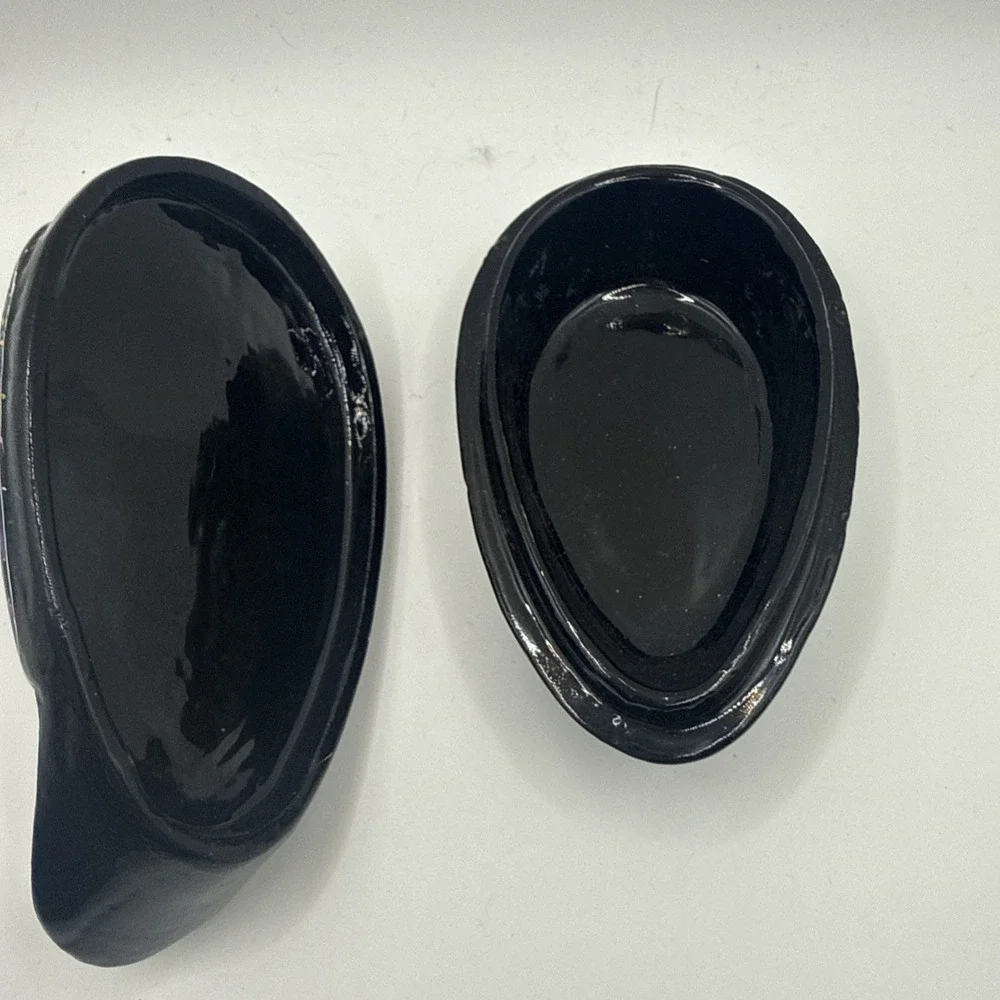 Black Lacquer Wooden Duck Trinket Box Hand Painted Thailand 5